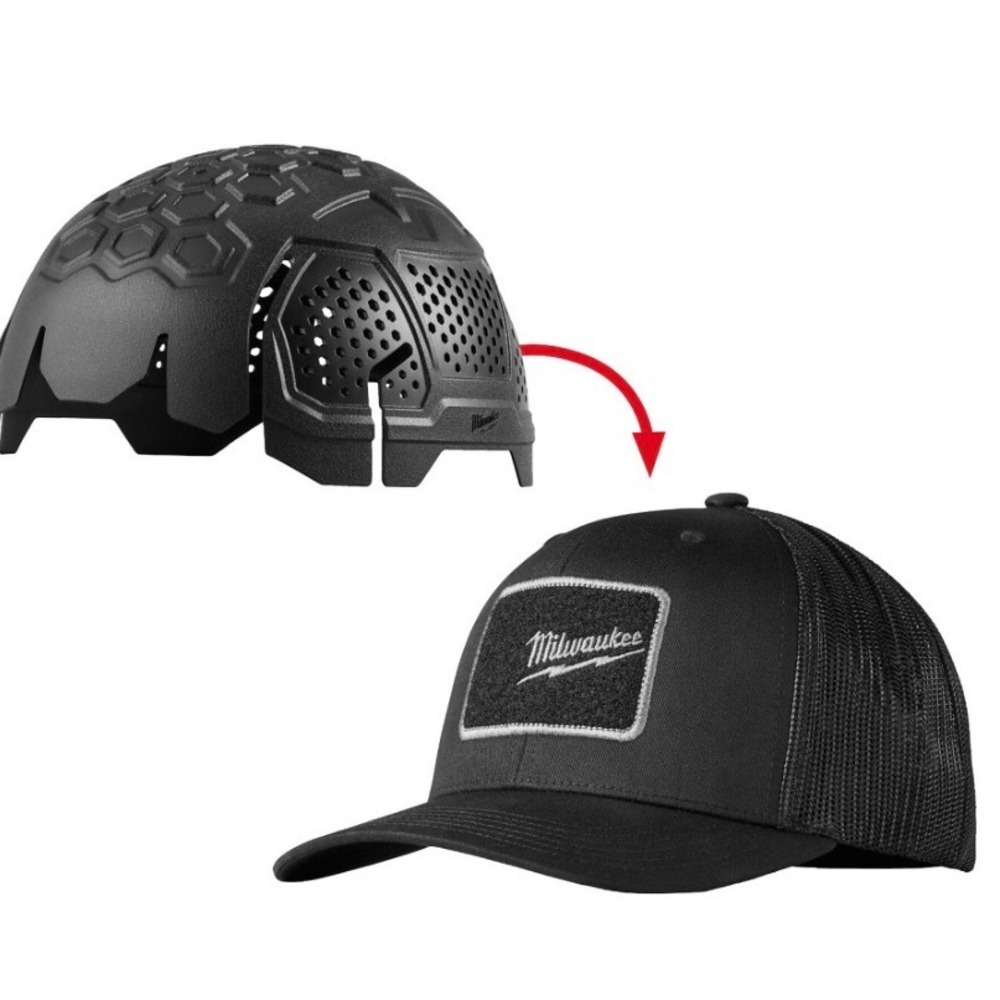 Milwaukee Performance Mesh Bump Cap Black Trucker Hat level two Safety Shell